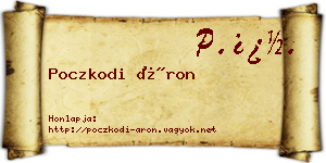 Poczkodi Áron névjegykártya